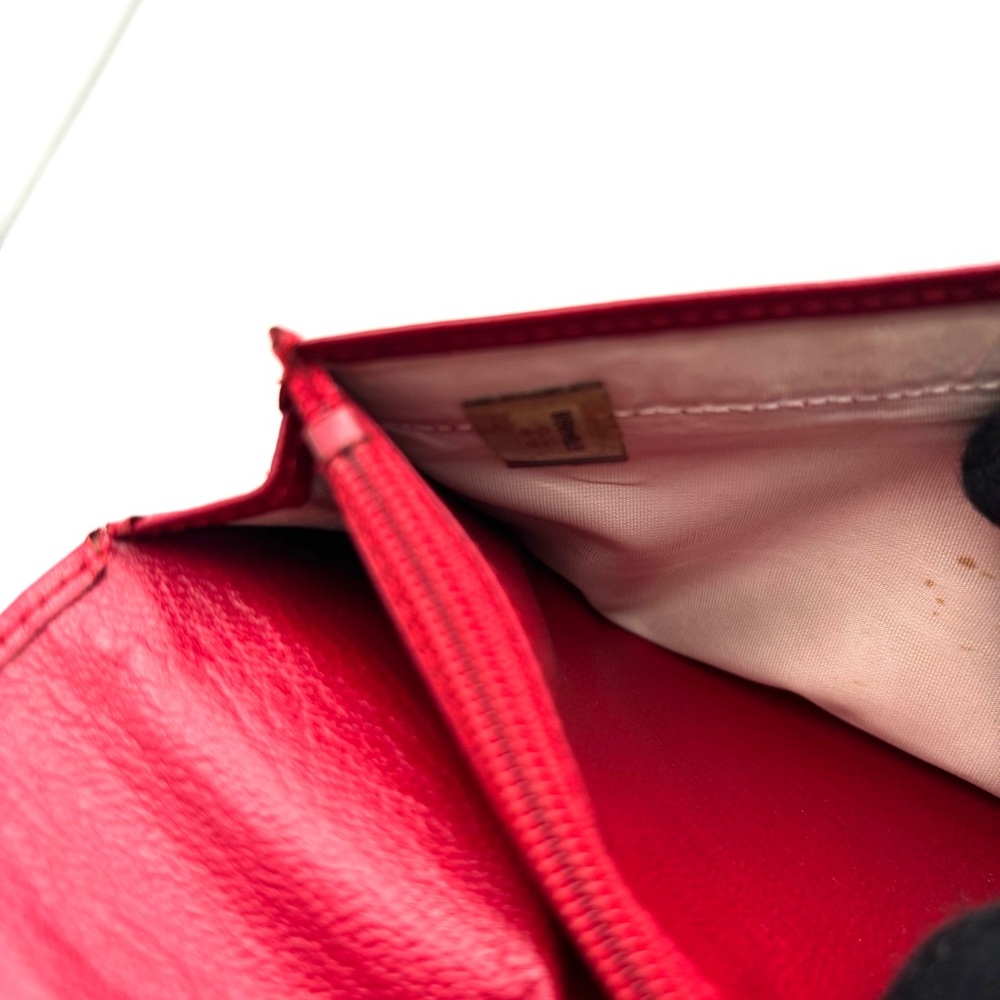 Chanel Red Grained Leather Wallet - Picture 12 of 12